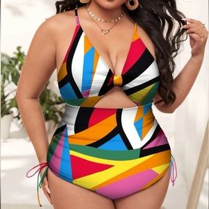 Geo Print One Piece Swimsuit